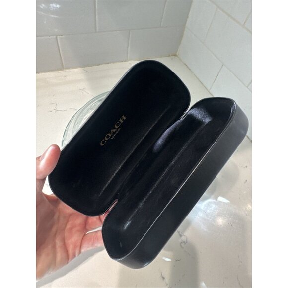 Coach New York Black Hard Clamshell Eye Glass Eyeglass Sun Glasses Case (Only) - Picture 4 of 6